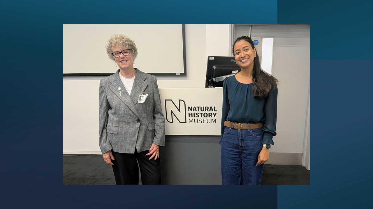 Professor Elizabeth Watkin and Dr Ana Santos at the Natural History Museum, London, on 18 June 2026. 